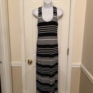 Jealous Tomato Monochrome Striped Maxi Dress